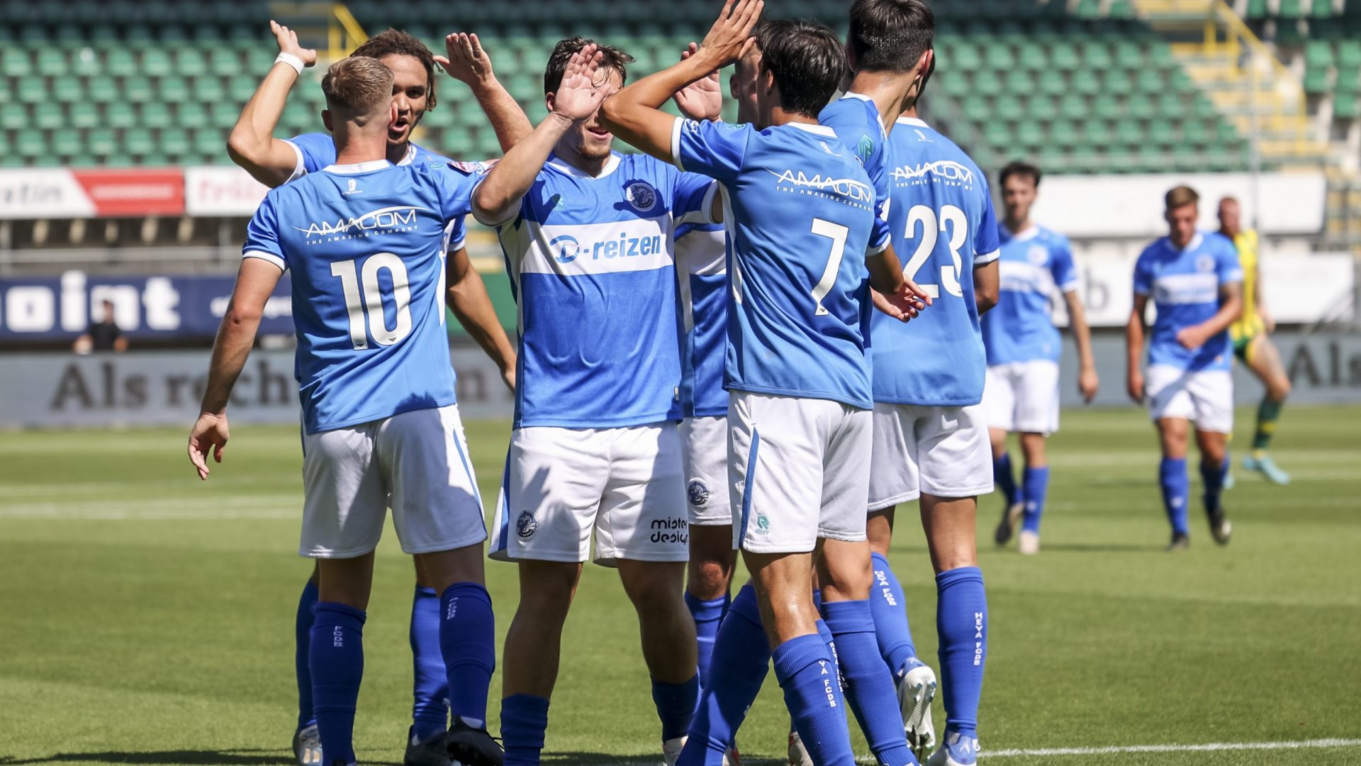 DEN HAAG, 14-08-2022 ,Bingoal stadium Keuken Kampioen Divisie, Dutch football, season 2022/2023, FC Den Bosch player Anass Ahannach celebrate his goal 0-1 during the match  ADO - Den Bosch