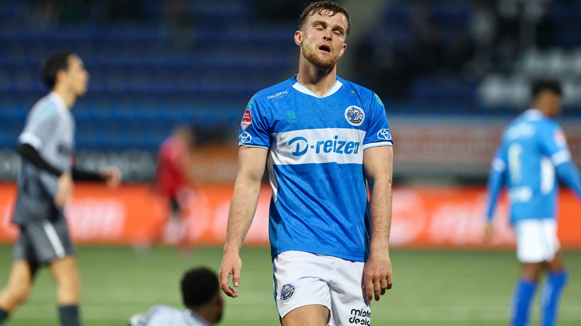 DEN BOSCH,28-04-2023,Stadium De Vliert,Dutch Football Keuken Kampioen Divisie season 2022 / 2023,FC Den Bosch player Joey Konings disappointed during the match Den Bosch - Telstar