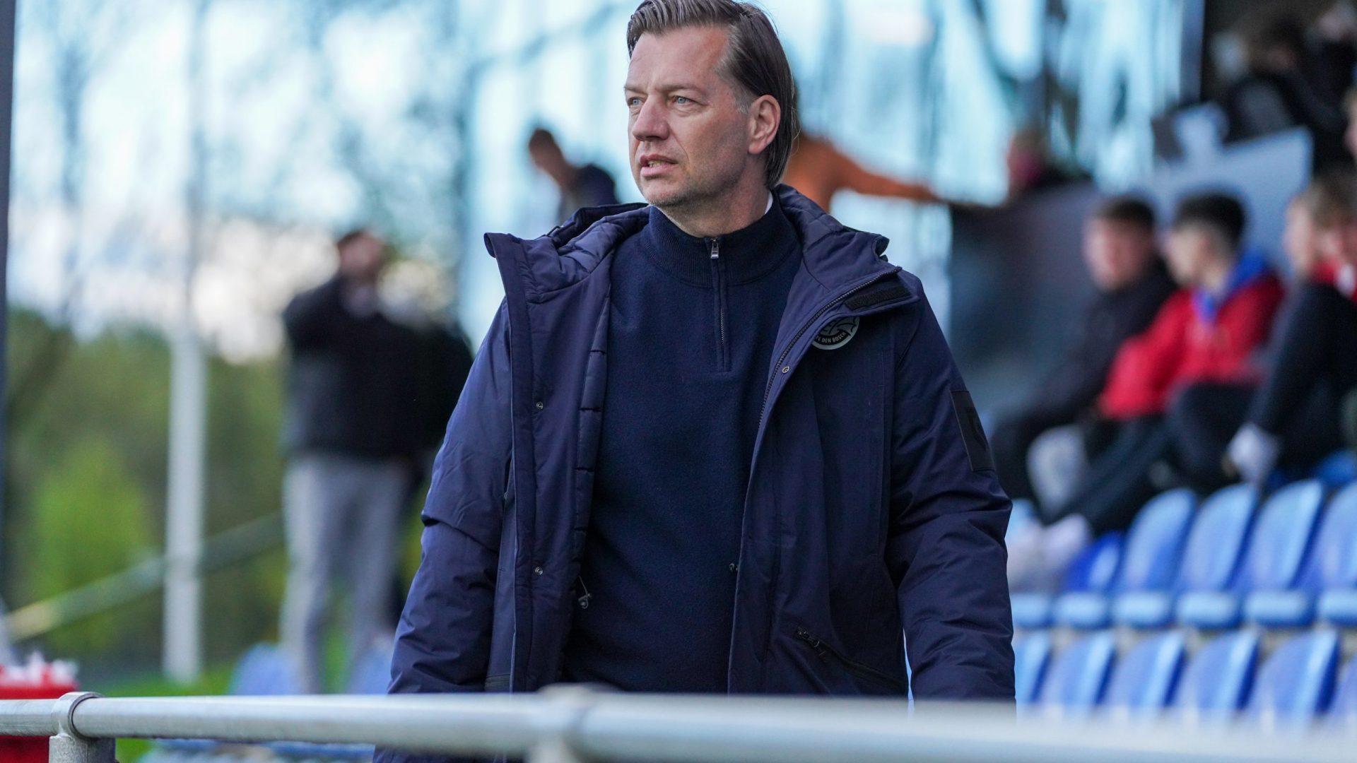 UTRECHT , 15-04-2024 , Sportcomplex Zoudenbalch , season 2023 / 2024 , Dutch Keuken Kampioen Divisie. Match between Jong Utrecht and Den Bosch. Technical Director of FC Den Bosch Bernard Schuiteman arrives at Zoudenbalch